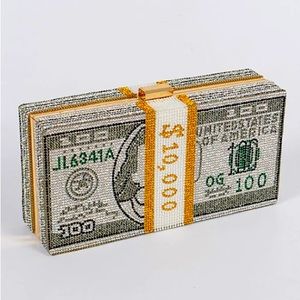 Rhinestone Cash Clutch